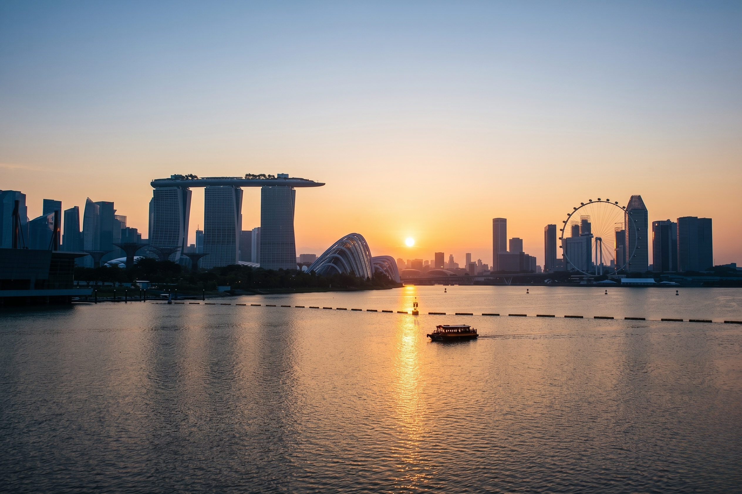 Singapore Skyline at Night